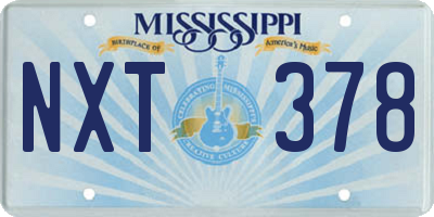 MS license plate NXT378