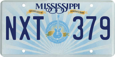 MS license plate NXT379