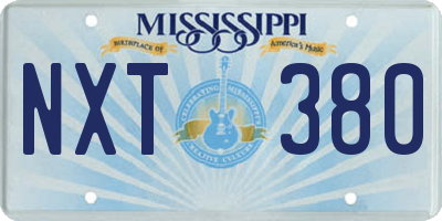 MS license plate NXT380