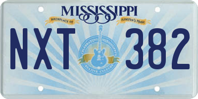 MS license plate NXT382