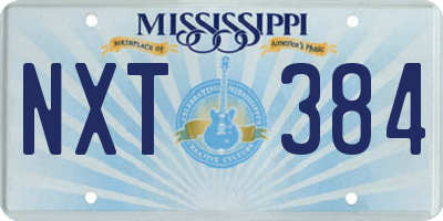 MS license plate NXT384