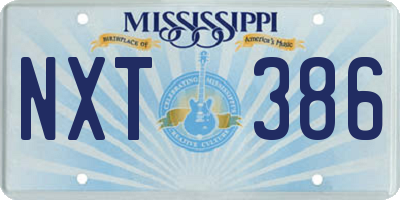 MS license plate NXT386