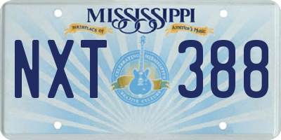 MS license plate NXT388