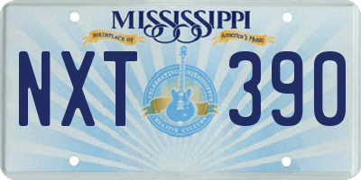 MS license plate NXT390