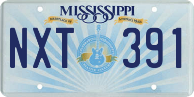 MS license plate NXT391