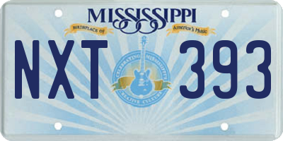 MS license plate NXT393