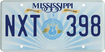 MS license plate NXT398