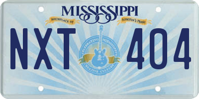 MS license plate NXT404
