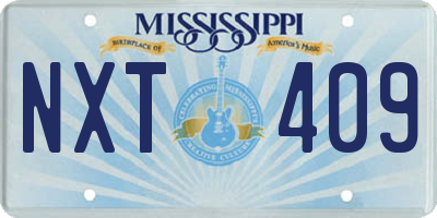 MS license plate NXT409
