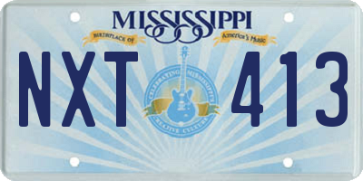 MS license plate NXT413