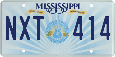 MS license plate NXT414