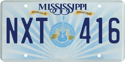 MS license plate NXT416