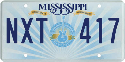 MS license plate NXT417