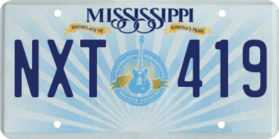 MS license plate NXT419