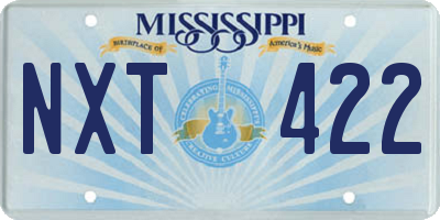MS license plate NXT422