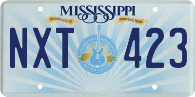 MS license plate NXT423