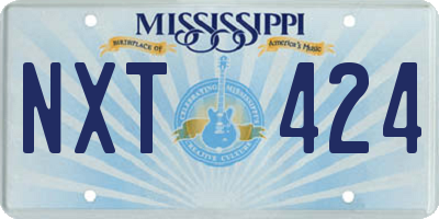 MS license plate NXT424