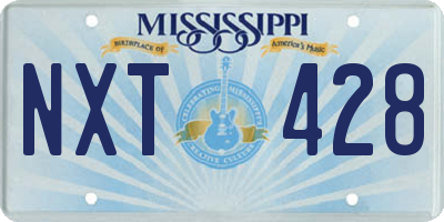 MS license plate NXT428