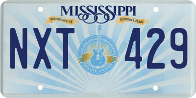 MS license plate NXT429
