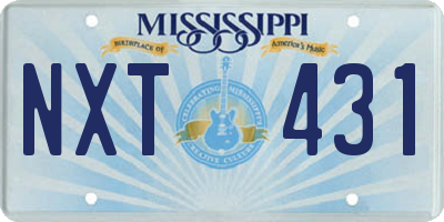 MS license plate NXT431
