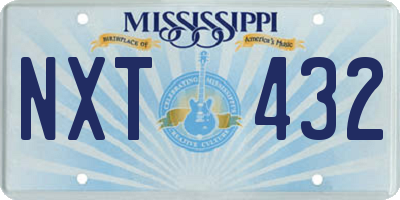 MS license plate NXT432