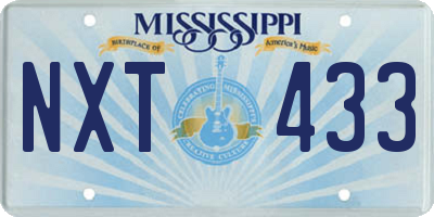MS license plate NXT433