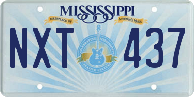 MS license plate NXT437