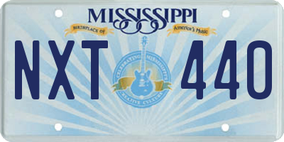 MS license plate NXT440