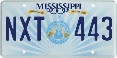 MS license plate NXT443