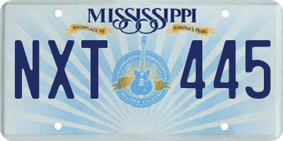 MS license plate NXT445