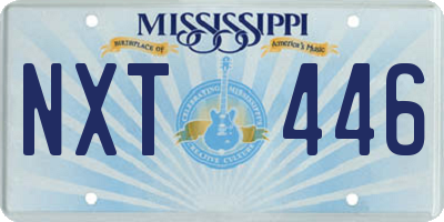 MS license plate NXT446