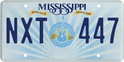 MS license plate NXT447