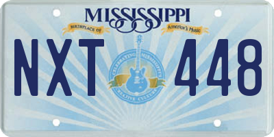 MS license plate NXT448