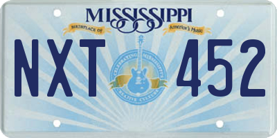MS license plate NXT452
