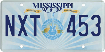 MS license plate NXT453
