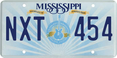 MS license plate NXT454