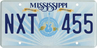 MS license plate NXT455