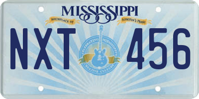 MS license plate NXT456