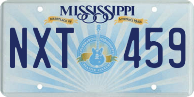 MS license plate NXT459