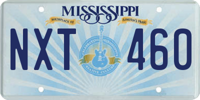 MS license plate NXT460
