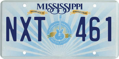 MS license plate NXT461