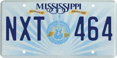 MS license plate NXT464