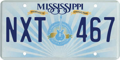 MS license plate NXT467
