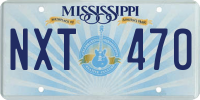MS license plate NXT470