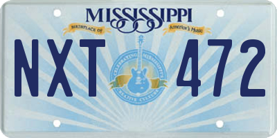 MS license plate NXT472