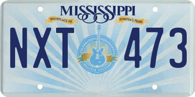 MS license plate NXT473