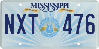 MS license plate NXT476