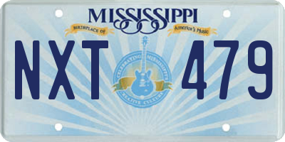 MS license plate NXT479