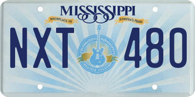 MS license plate NXT480