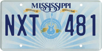 MS license plate NXT481